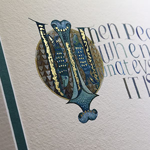 Peace Like A River: Religious and Spiritual calligraphy by Tess Cooling